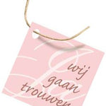 flessenhals kaartje wij gaan trouwen