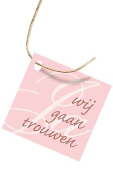 flessenhals kaartje wij gaan trouwen