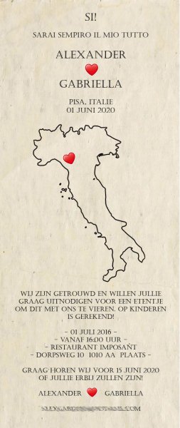 trouwkaart Italië