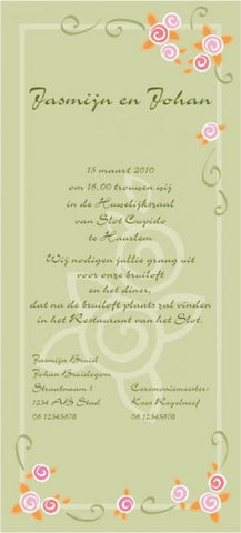 trouwkaart botanical