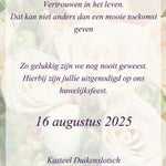 trouwkaart romantisch