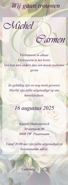 trouwkaart romantisch
