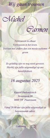 trouwkaart romantisch