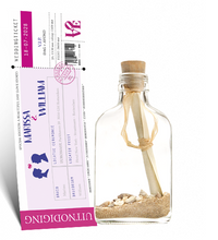 Message in a Bottle - Trouwkaart - Ticket