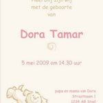 geboortekaartje hondje bruin-meisje