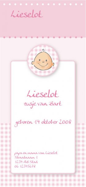 geboortekaartje hoera een meisje