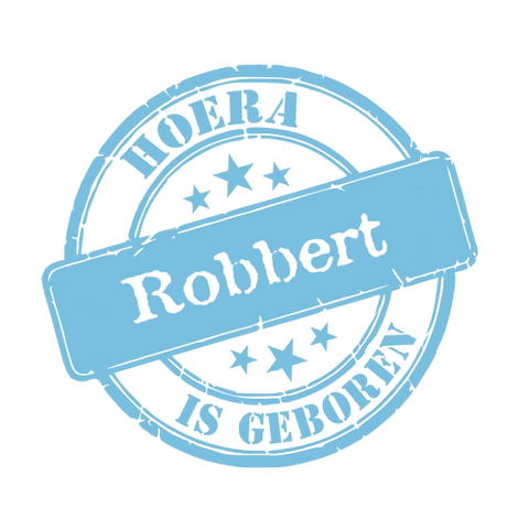 stempel sticker + naam