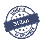 stempel sticker + naam