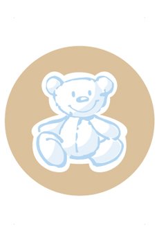sticker blauw beertje