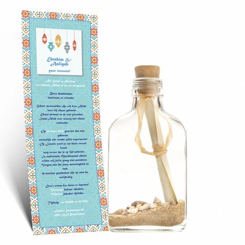 Message in a Bottle - Trouwkaart - Islamitisch