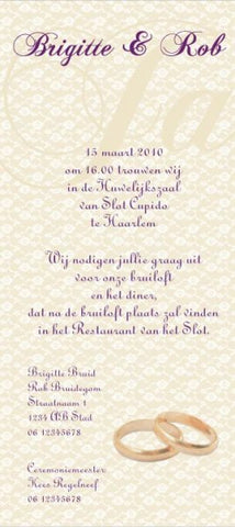 trouwkaart ringen